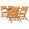 5 Piece Garden Dining Set Solid Wood Teak V5M8