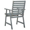 Outdoor Dining Chairs 6 pcs Grey Solid Acacia Wood I5Q7