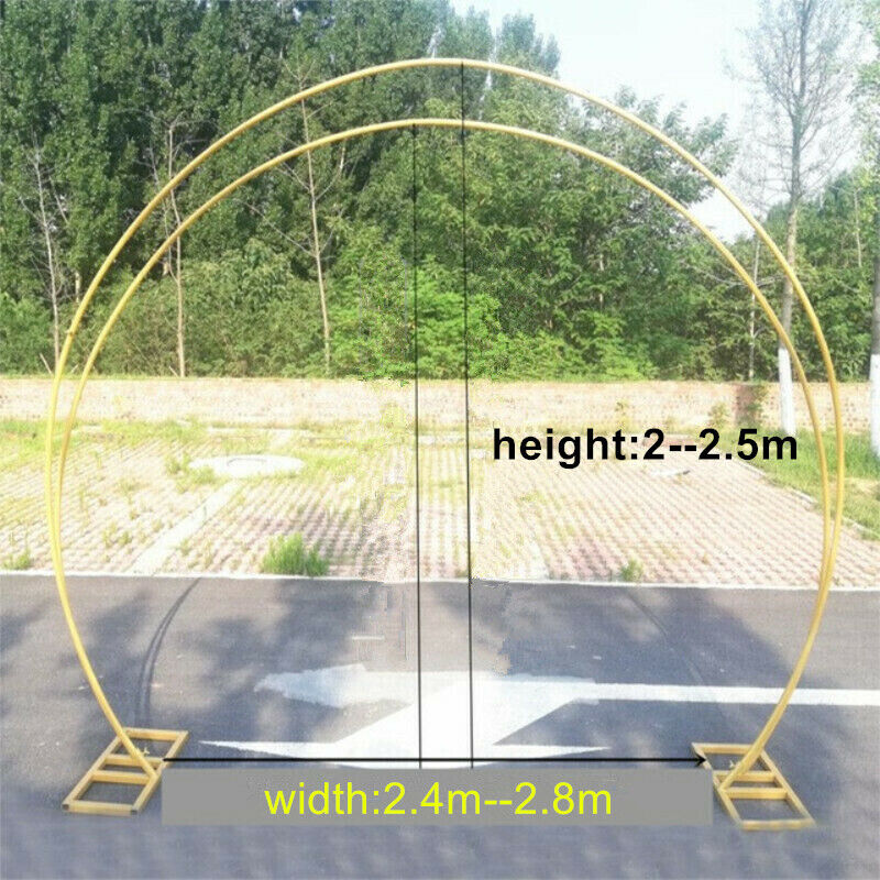 Wedding Arch Flower Stand Moon Gate Walk Through Circular Floral Archway Decor