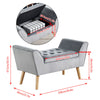 Storage Bench Footstool Ottoman Pouffe Stool Velvet Chair Upholstery Bedroom BN