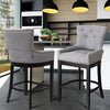 Bar Stools Set of 1/2 Bar Chairs Light Grey High Stools Breakfast Counter Stools
