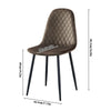 4X Velvet Dining Chairs Side Chair with Metal Legs Padded Seat Living Room Home