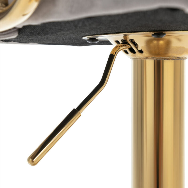 Bar Stools Set of 2 Dining Chair Swivel Velvet Bar Chair w/ Footrest Armrest QW