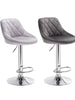 1/2x Bar Stools Breakfast Kitchen Velvet Padded Barstools Swivel Gas Lift Chairs