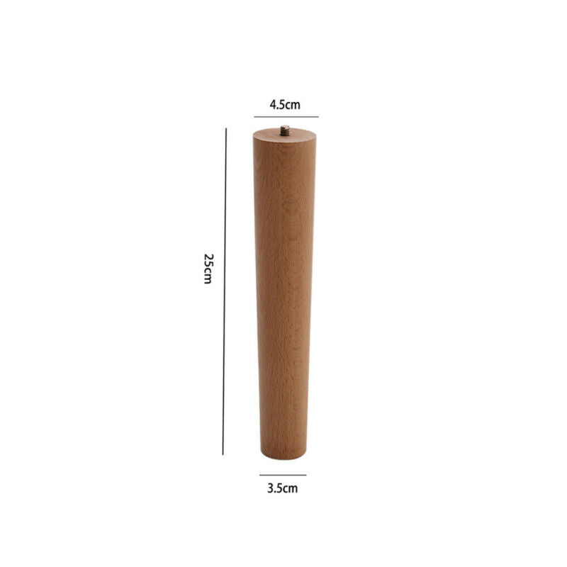 4x Wooden Furniture Legs Tapered Beech/Oak Feet For Table/Chair/So