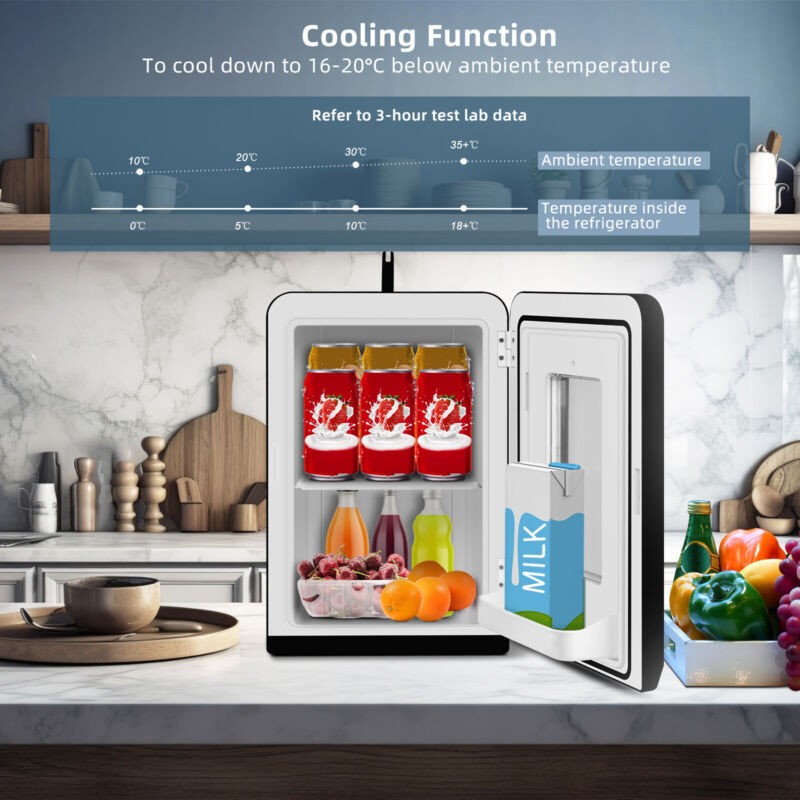 15L Portable Mini Fridge Table Top Cooler Electric Cooler Warmer Camping Office