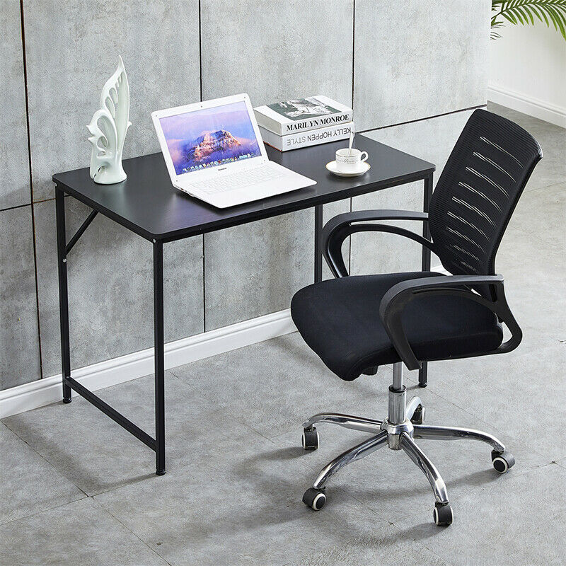 Black Modern Computer Desk Workstation PC Table Study Office 100 X 60 X 75 CM BN