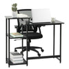 Computer Desk Home Office Study PC Writing Table Workstation Shelf Furniture UK