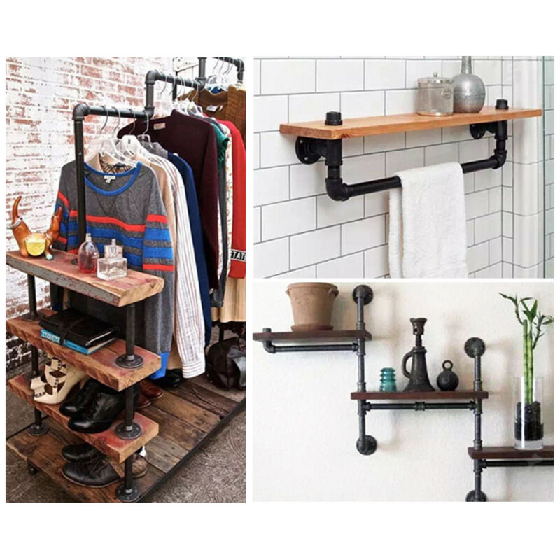 1-150x BSP Malleable Iron Pipe Fittings Wall Mount Floor Flange 1/2" 3/4" 1" UK