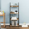 Ladder Shelf Bookcase, Industrial 4 Tier Bookshelf, Storage Rack Shelves