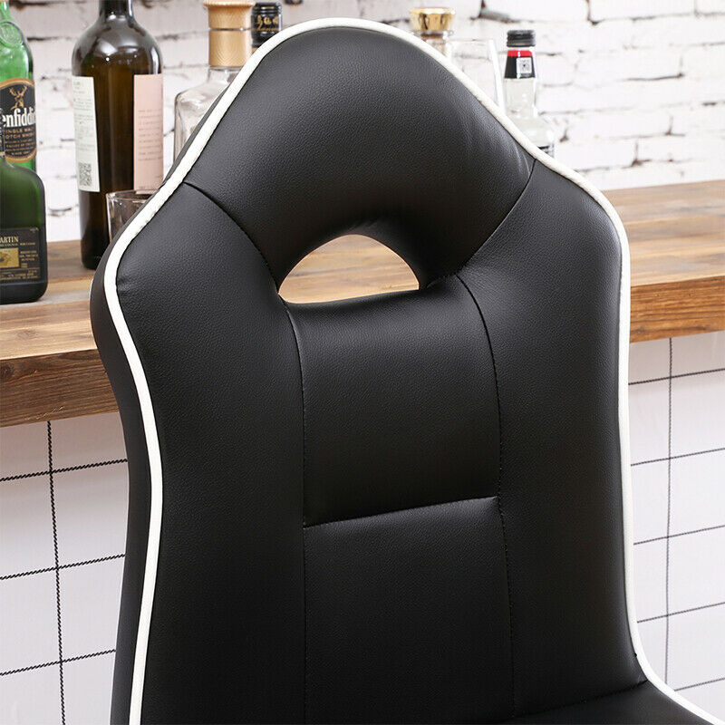 Set of 2 Bar Stools Breakfast Chairs Dining Chairs Height Adjustable Home Black