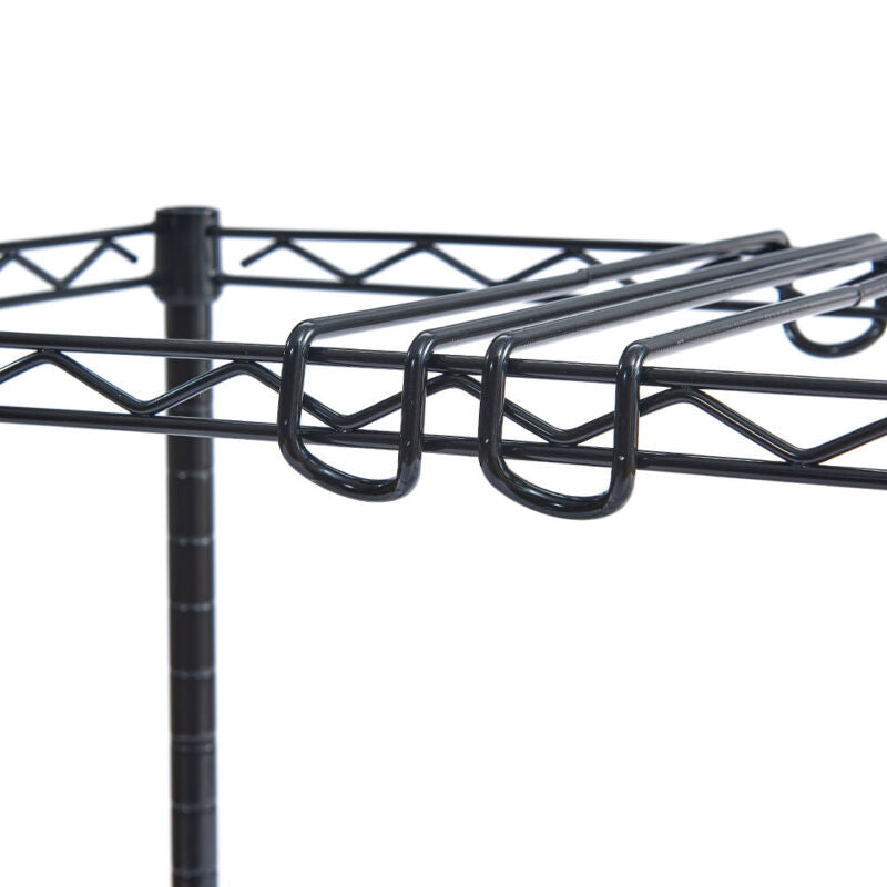 2 Tier Rolling Filing Cart Mobile File Trolley Filing Storage Rack Office Black