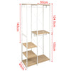 Clothes Rail Rack w/ 4 Tiers Storage Shelves Garment Dress Hanging Display Rack