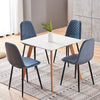 Velvet Dining Chairs Padded Seat Metal Legs High Back Living Home Office BN Blue