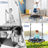2-in-1 Foldable Kids Fitness Trampoline Height Adjustable Children Tree Swing