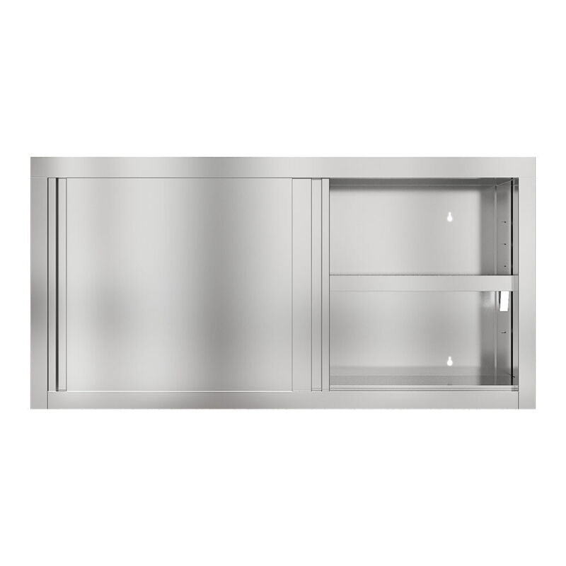 120x35x60cm Catering Stainless Steel Kitchen Wall Cabinet Storage Cupboard Shelf