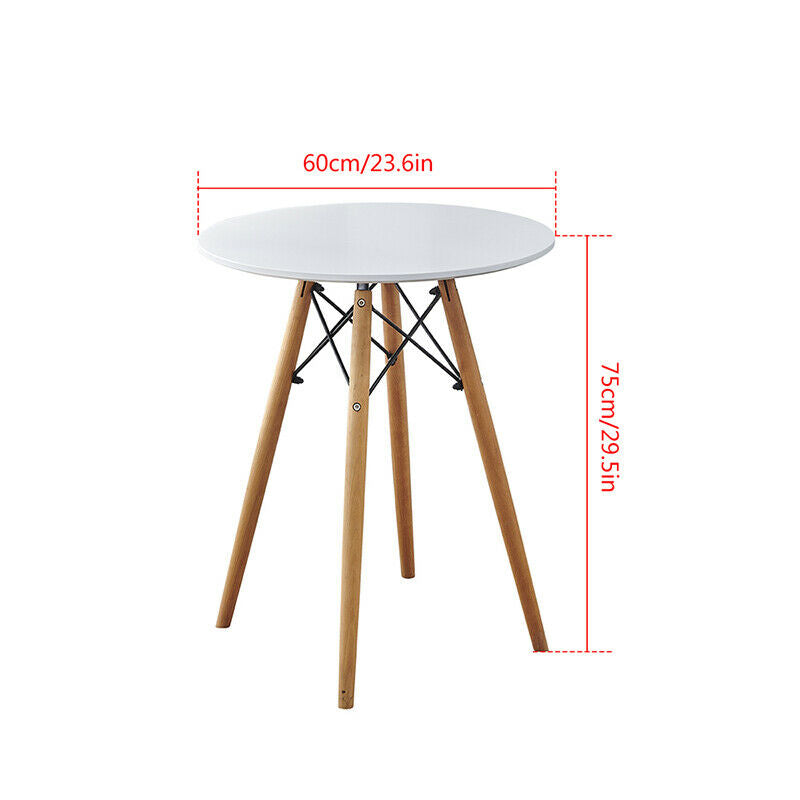 60 cm Round Small Dining Table Coffee Table Bar Table Breakfast Table Home White