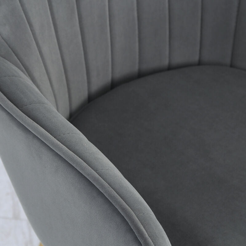 2pcs Dining Chairs Matte Velvet Seat Metal Gold Legs Kitchen Chair Home Office