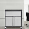 2 Door 1 Drawer Mobile Office Filing Cabinet Metal File Paper Storage Cupboard