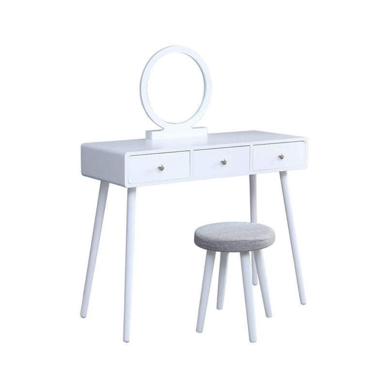 Modern Dressing Table Vanity Table Makeup Desk Dresser Set Home Bedroom Woman BN