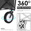 Heavy Duty Foldable Folding Garden Trolley Cart Wagon Truck 4 Wheels 150KG Black