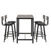 Marble Effects Bar Table & 4 Stools Breakfast Kitchen Dining Set Bar Bistro MJ