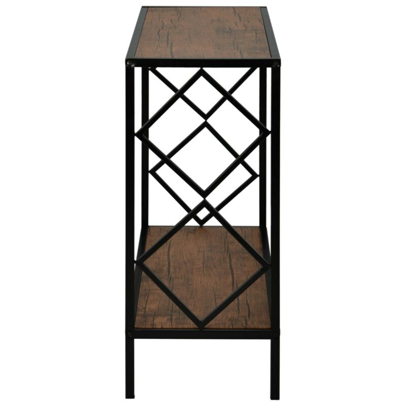 2‑Tier Retro Hallway Console Table Hall Entryway Living Room Furniture Hall Desk