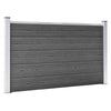 Fence Panel Set WPC 353x105 Black O9W6