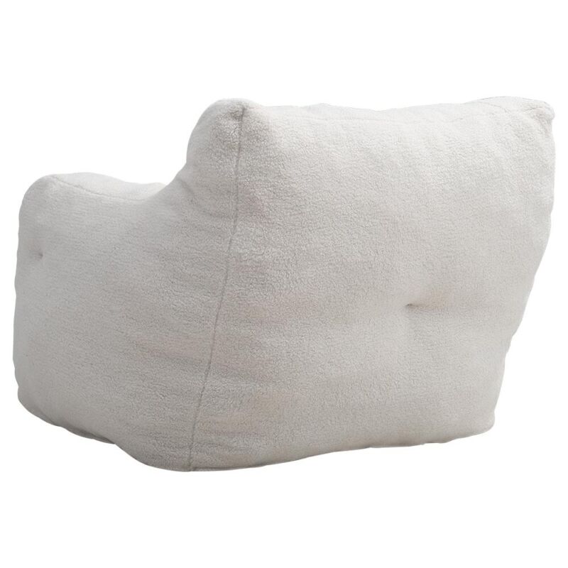 White Teddy Velvet Bean Bag Chair Lazy Sofa Armchair Floor Cushion Seat Beanbag