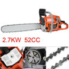 2700W 2-Stroke 52CC Petrol Chainsaw Easy Start E-Start Chain Saw 20" Heavy Duty