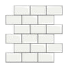 10Pcs Peel and Stick Wall Stickers Tile Effect Self Adhesive Kitchen Living Room
