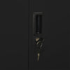 Office Cabinet Black 90x40x180 Steel B8K4