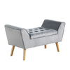 Storage Bench Footstool Ottoman Pouffe Stool Velvet Chair Upholstery Bedroom BN