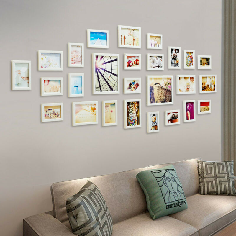 15pcs Wood Wooden Effect Multi Picture Photo Frames Collage Set Various Colors