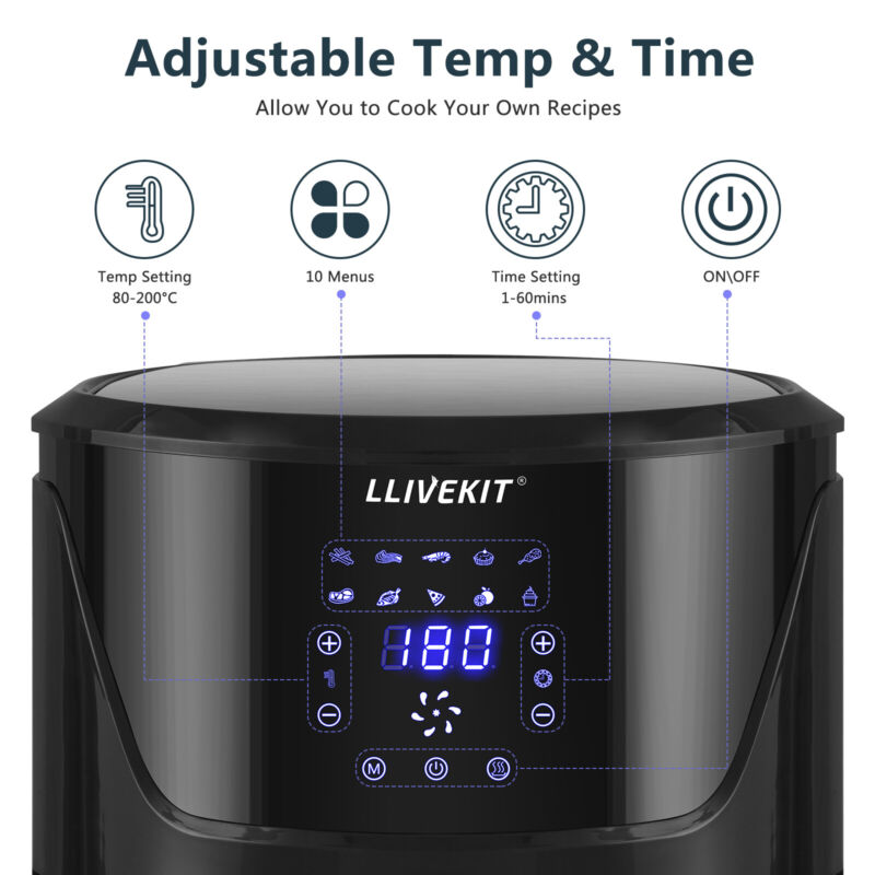 Air Fryer 7L ealthy Frying Cooker Adjustable Temperature Healthy Cooking 1800W