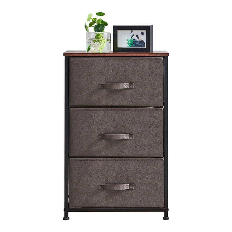 Chest of Drawers Bedroom Storage Unit with 3 Drawers Organizer Cabinet Wardrobe