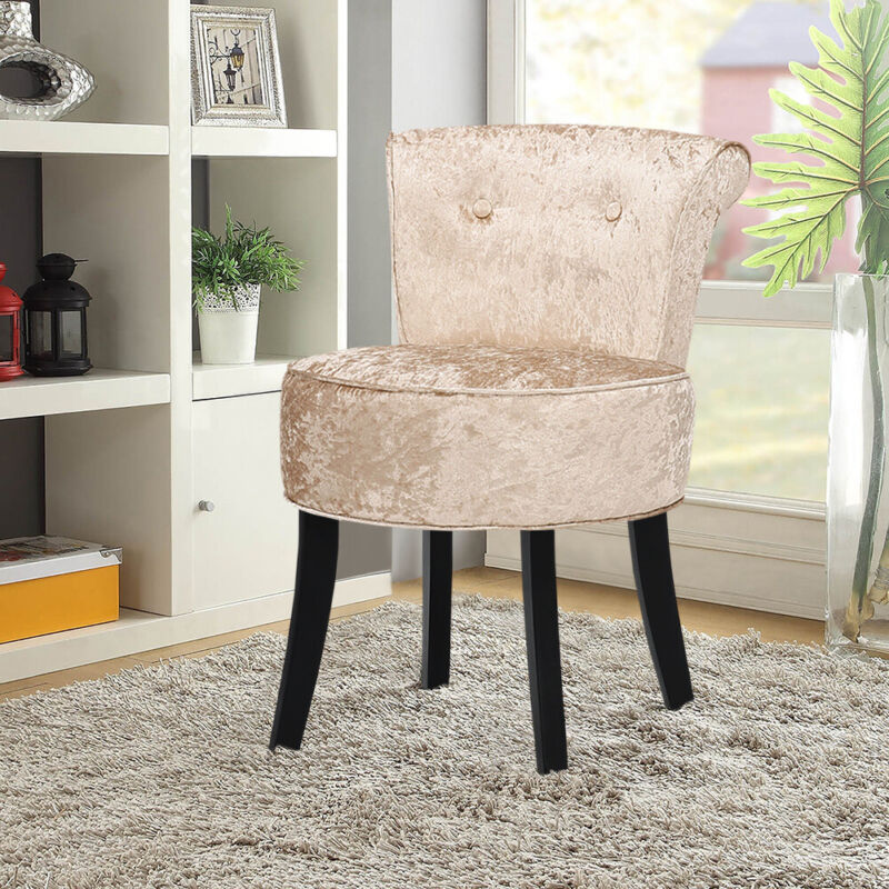 Makeup vanity online stool with back