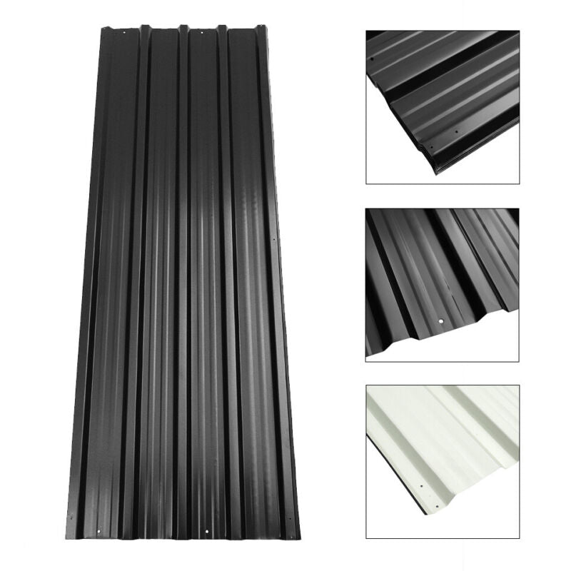 12/24X Corrugated Roof Sheets Galvanized Zinc Garage Carport Garden Shed Roofing