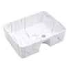 Counter Top Rectangle Marble Ceramic Sink Cloakroom Bathroom Vanity Basin 1 Hole