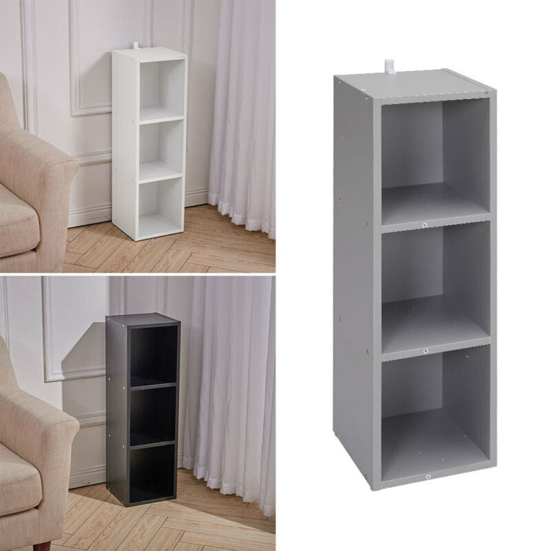 Home Office Bookcase 3/5/7 Cube Storage Shelf Wood Shelving Display Cabinet Unit