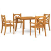5 Piece Garden Dining Set Solid Wood Acacia W4C7