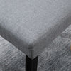 6 Pcs Dining Chairs Fabric Padded Black Chair Legs Furniture Home Modern Grey BN