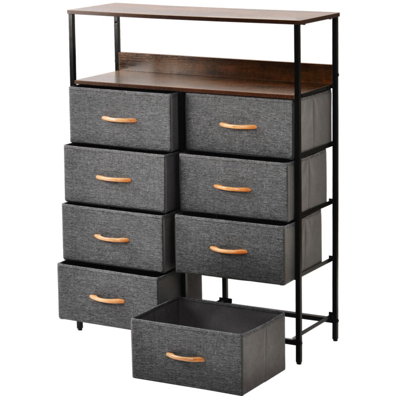 8 Drawers Chest of Drawers Unit Storage Cabinet Bedroom Furniture Hallway