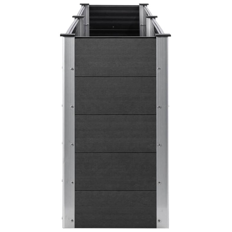 Garden Raised Bed 200x100x91 WPC Grey N8W3