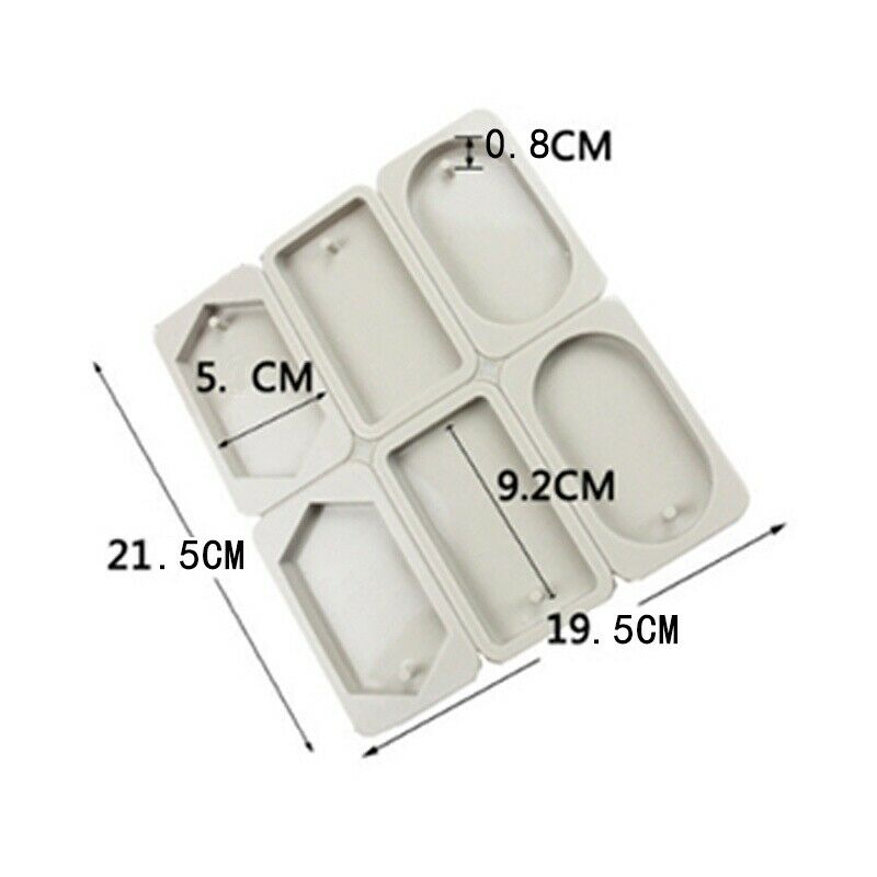 6 Cavities Silicone Rectangle Handmade Soap Cake Making Mold Craft Supplies UK