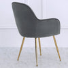 2pcs Dining Chairs Matte Velvet Seat Metal Gold Legs Kitchen Chair Home Office