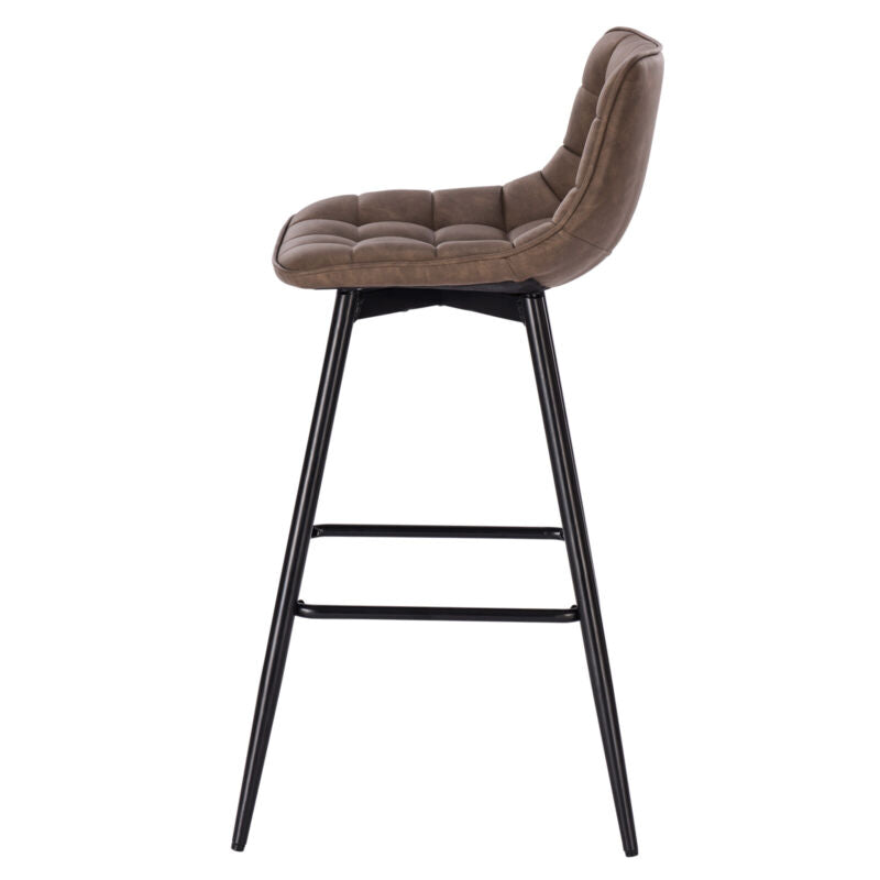 2x Bar Stools Dining Room Kitchen Breakfast High Chairs With Footrest Barstool