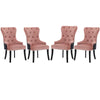 1-2-4X Velvet Button Dining Chairs Knocker Back Kitchen Nailhead High Backrest