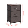 Chest of Drawers Bedroom Storage Unit with 3 Drawers Organizer Cabinet Wardrobe