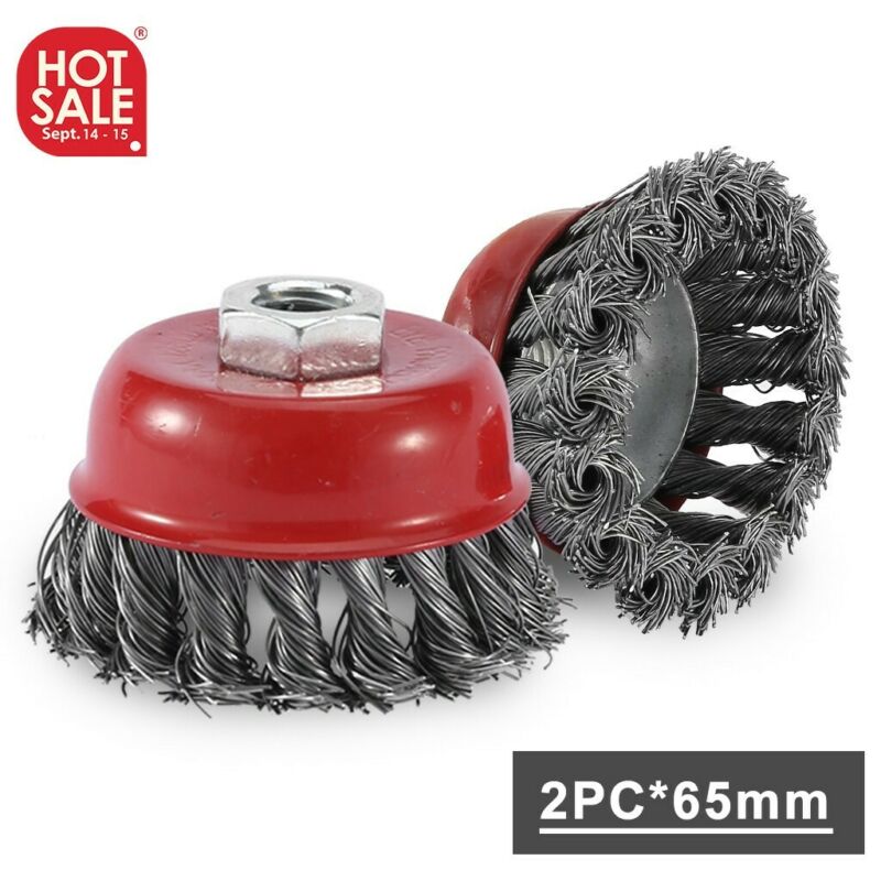 2PC 4PC Twist Knot Semi Wire Wheel Cup Brush Set For 115mm Angle Grinder